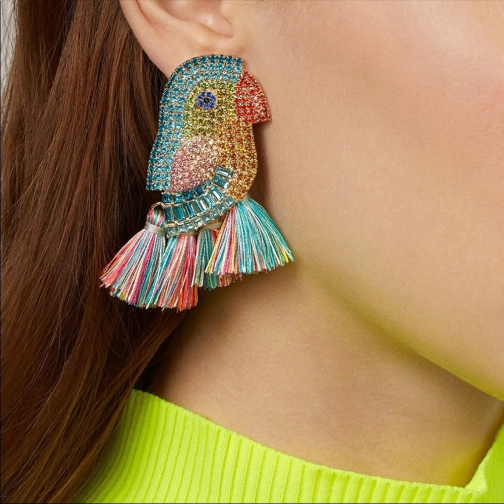 Crystal Bird Earrings - Picture 2 of 3